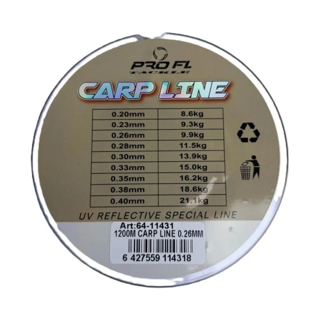 Монофилно влакно PRO FL Carp Line – Long Distance Brown 1200m с маркер на 300м | TRIBAL-FISHING.com