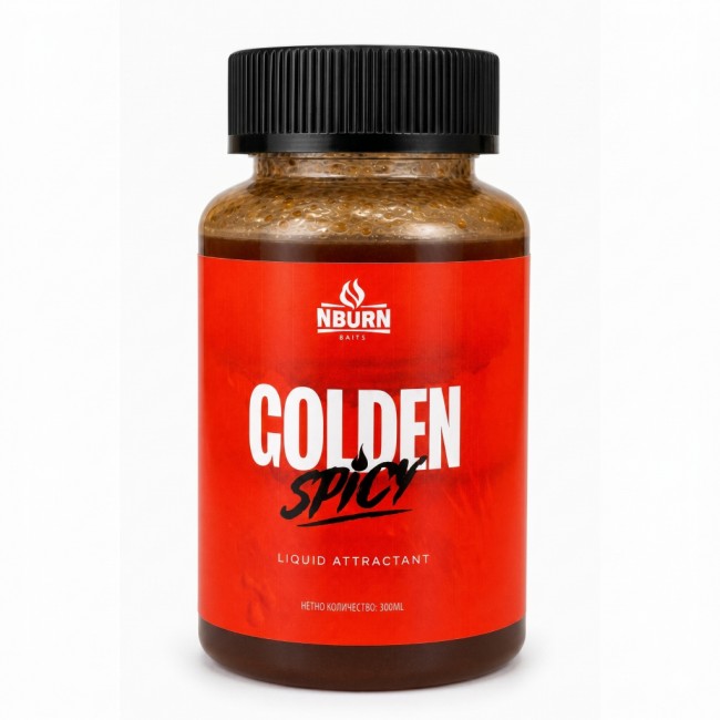 Течен атрактор GOLDEN SPICY LIQUID – N-Burn Baits | TRIBAL-FISHING.com
