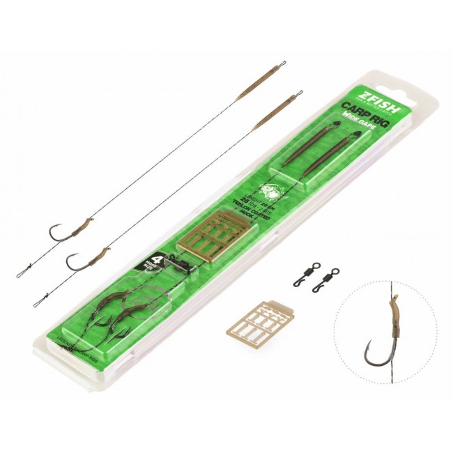 Zfish Wide Gape rig - готов монтаж за шаран | TRIBAL-FISHING.com