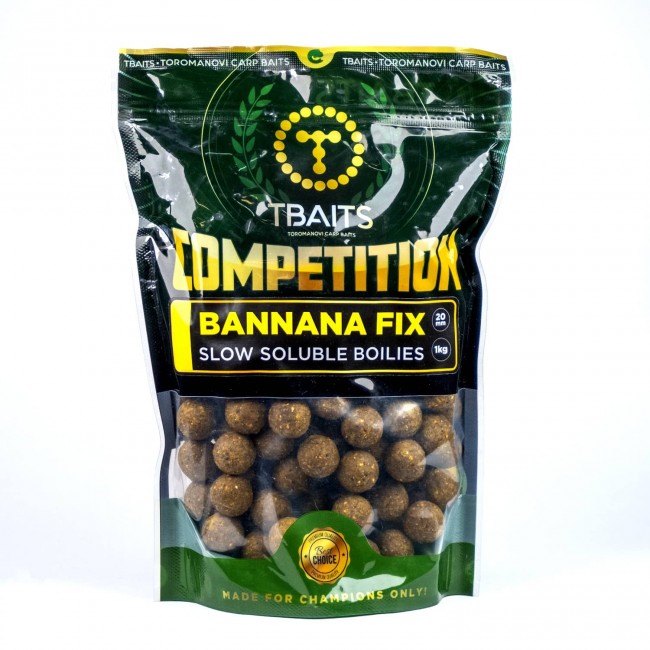 Протеинови топчета T-BAITS BANANA FIX 1 kg 20мм | TRIBAL-FISHING.com Протеинови топчета T-BAITS BANANA FIX 1 kg 20мм | TRIBAL-FISHING.com