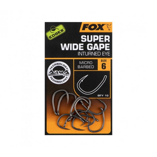 Куки Fox EDGES™ Super Wide Gape (In-Turned Eye) | TRIBAL-FISHING.com