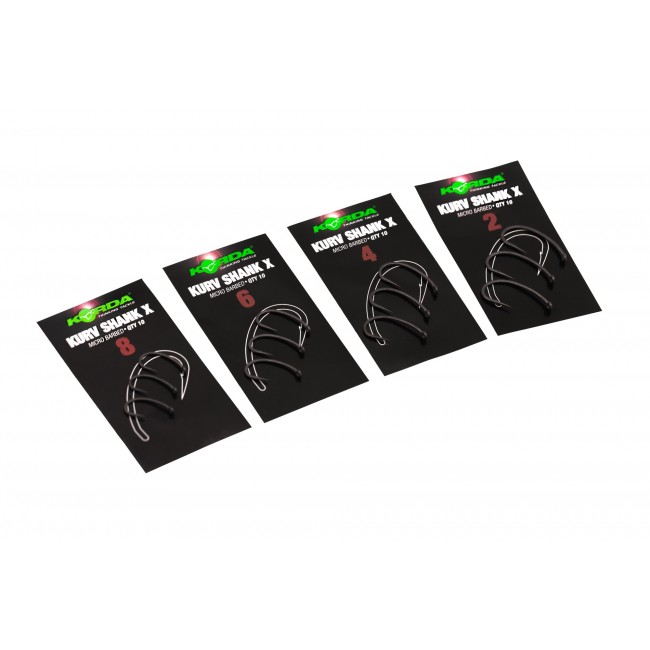 Куки за шаран KORDA KURV SHANK, 10 броя, различни размери | CARPMOJO.com