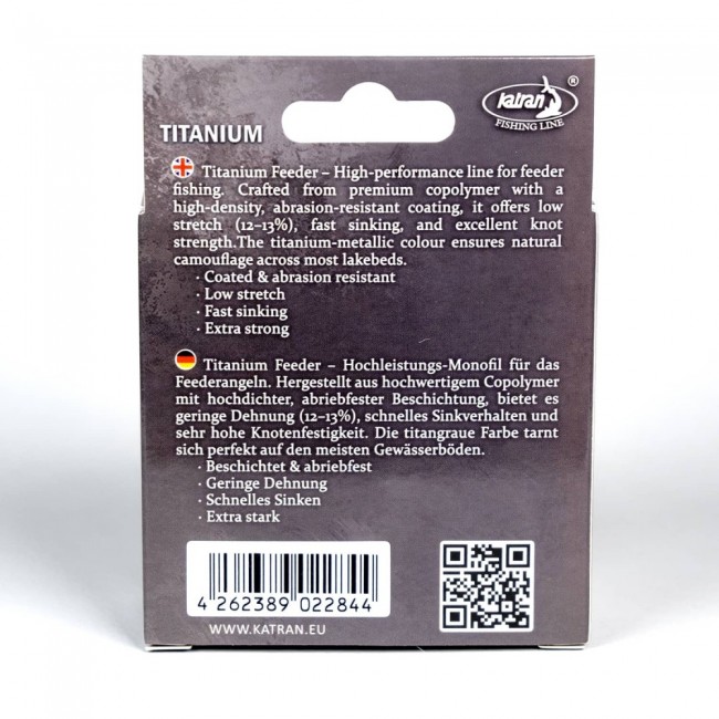 Монофилно основно влакно KATRAN TITANIUM FEEDER | TRIBAL-FISHING.com Монофилно основно влакно KATRAN TITANIUM FEEDER | TRIBAL-FISHING.com