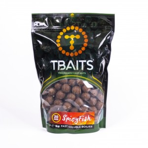 Пакет протеинови топчета T-BAITS Spicy fish, 1 kg Пакет протеинови топчета T-BAITS Spicy fish, 1 kg