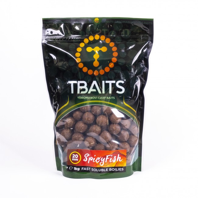 Пакет протеинови топчета T-BAITS Spicy fish, 1 kg | Пакет протеинови топчета T-BAITS Spicy fish, 1 kg |