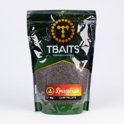 Пелети T-BAITS SPICY FISH Pellet 1kg 3mm Пелети T-BAITS SPICY FISH Pellet 1kg 3mm