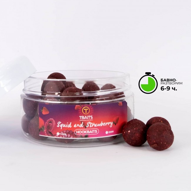 Топчета за стръв T-BAITS Squid and Strawberry 20 mm | TRIBAL-FISHING.com Топчета за стръв T-BAITS Squid and Strawberry 20 mm | TRIBAL-FISHING.com