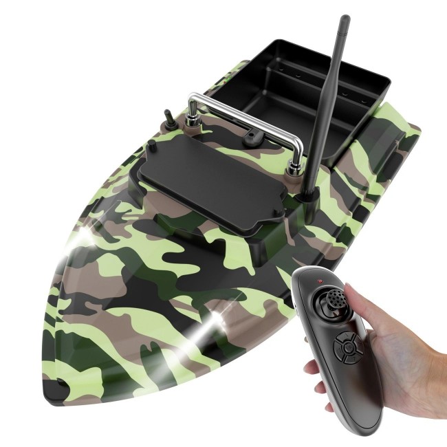 Лодка за захранка V050 500m, 2кг, 12000mAh Camo | TRIBAL-FISHING.com