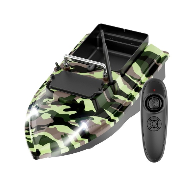 Лодка за захранка V050 500m, 2кг, 12000mAh Camo | TRIBAL-FISHING.com